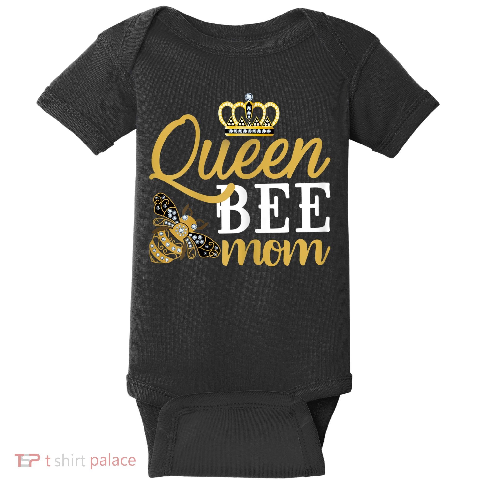 Womens Queen Bee Mom Baby Bodysuit