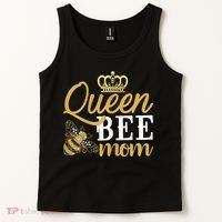 Womens Queen Bee Mom Tank Top thumb 2