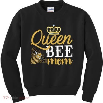 Womens Queen Bee Mom Kids Sweatshirt
