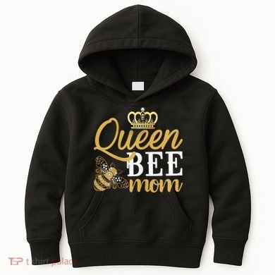 Womens Queen Bee Mom Kids Hoodie