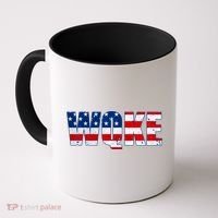 WQKE Woke QAnon American Flag Coffee Mug thumb 0