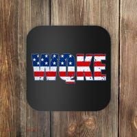WQKE Woke QAnon American Flag Coaster thumb 0
