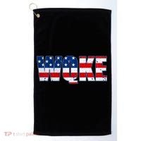 WQKE Woke QAnon American Flag Golf Towel thumb 0