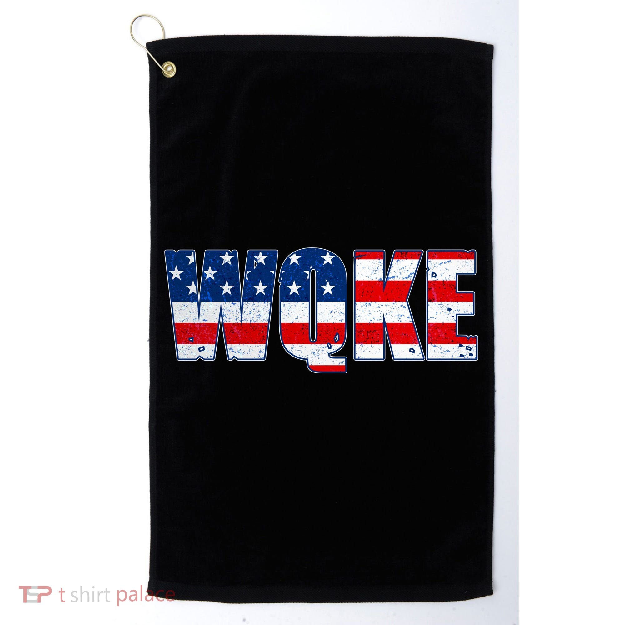 WQKE Woke QAnon American Flag Golf Towel