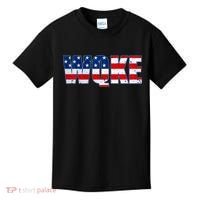 WQKE Woke QAnon American Flag Kids T-Shirt thumb 0