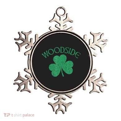 Woodside Queens NY Irish Shamrock Distressed Green Ornament