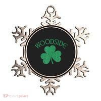 Woodside Queens NY Irish Shamrock Distressed Green Ornament thumb 0