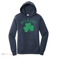 Woodside Queens NY Irish Shamrock Distressed Green Women's Hoodie thumb 0