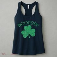 Woodside Queens NY Irish Shamrock Distressed Green Women's Tank Top thumb 3