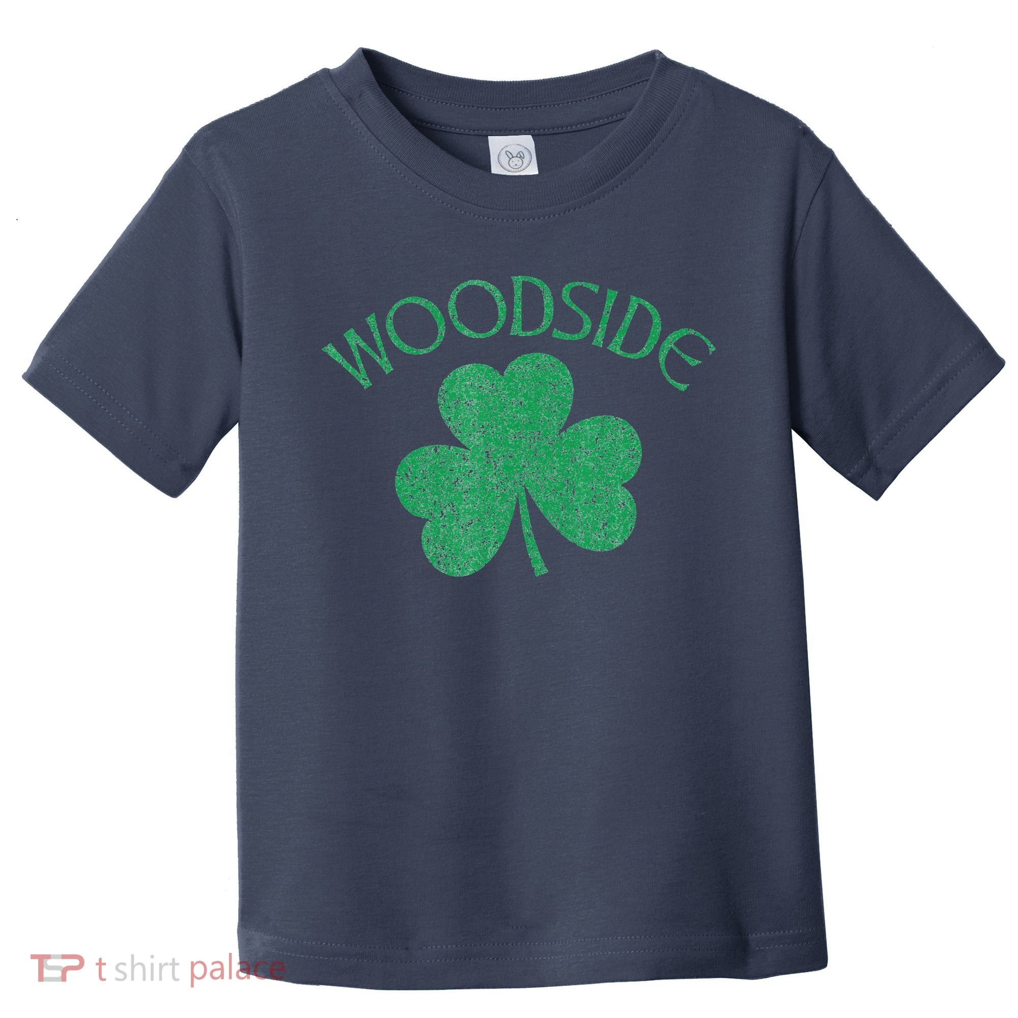 Woodside Queens NY Irish Shamrock Distressed Green Toddler T-Shirt