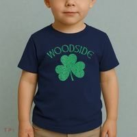 Woodside Queens NY Irish Shamrock Distressed Green Toddler T-Shirt thumb 2