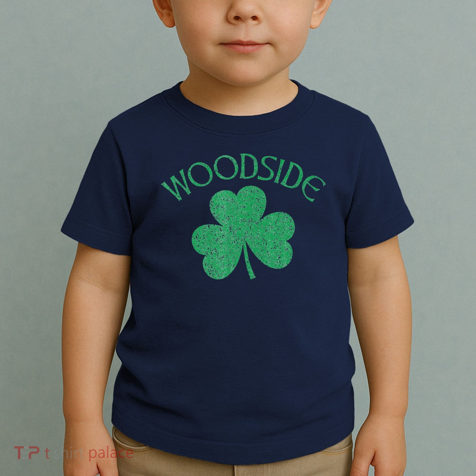 Woodside Queens NY Irish Shamrock Distressed Green Toddler T-Shirt