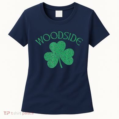 Woodside Queens NY Irish Shamrock Distressed Green Women's T-Shirt