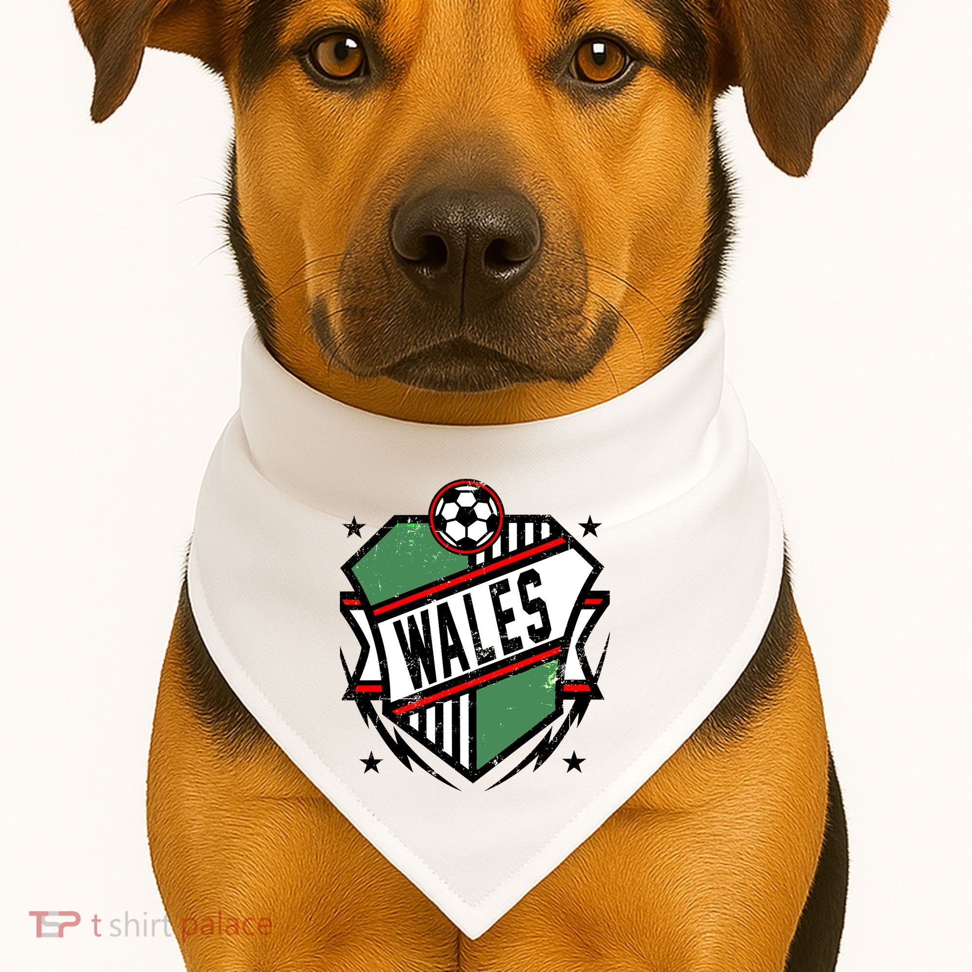 Wales Qatar Soccer USA-Made Doggie Bandana