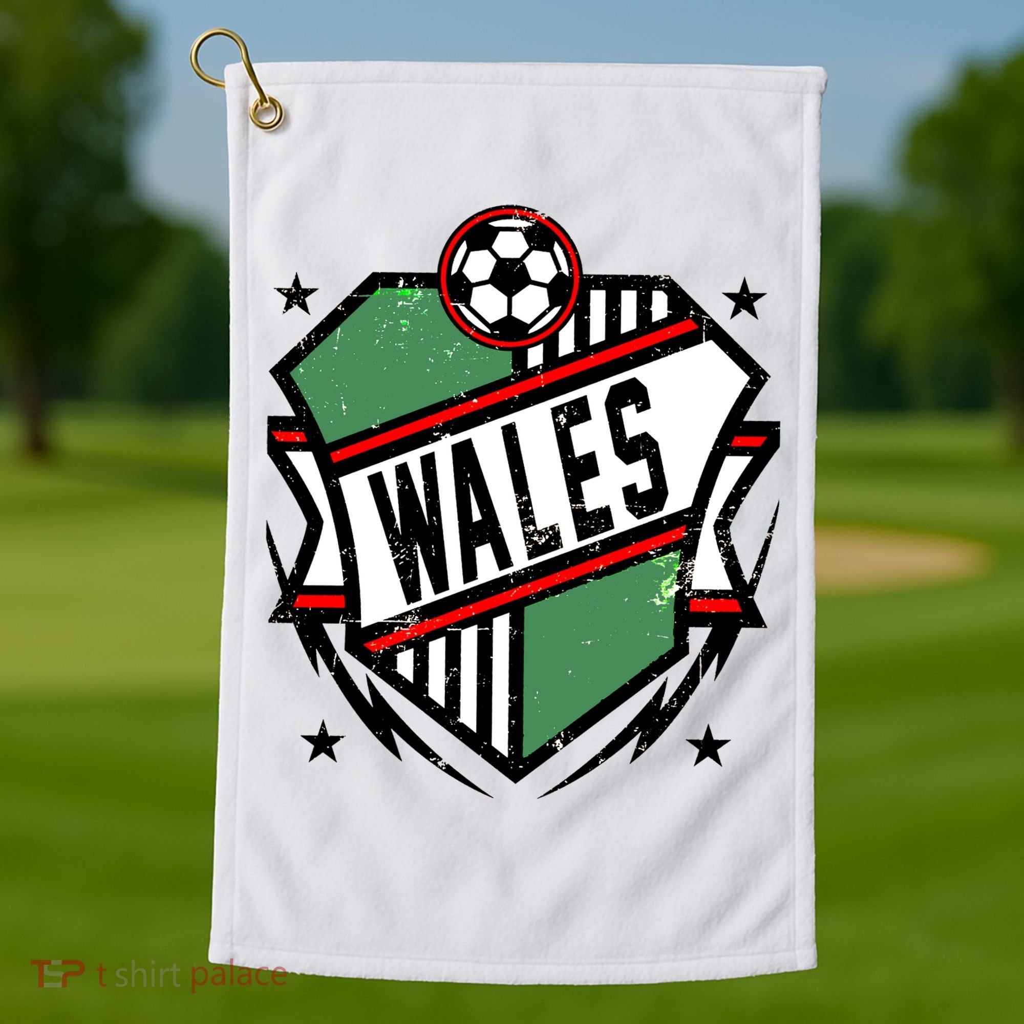 Wales Qatar Soccer Golf Towel