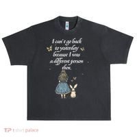 Wonderland Quote - Whimsical Fantasy World  Urban Oversized Heavyweight T-Shirt thumb 0