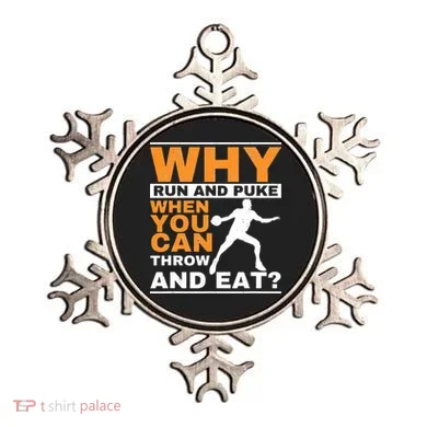 Why Run And Puke Discus Thrower Throw Tack And Field Discus Ornament