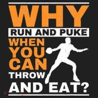 Why Run And Puke Discus Thrower Throw Tack And Field Discus Golf Towel thumb 3