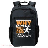 Why Run And Puke Discus Thrower Throw Tack And Field Discus Backpack thumb 0