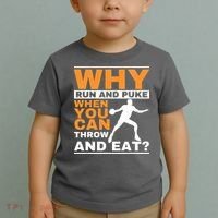Why Run And Puke Discus Thrower Throw Tack And Field Discus Toddler T-Shirt thumb 2