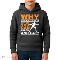 Why Run And Puke Discus Thrower Throw Tack And Field Discus Kids Hoodie thumb 4