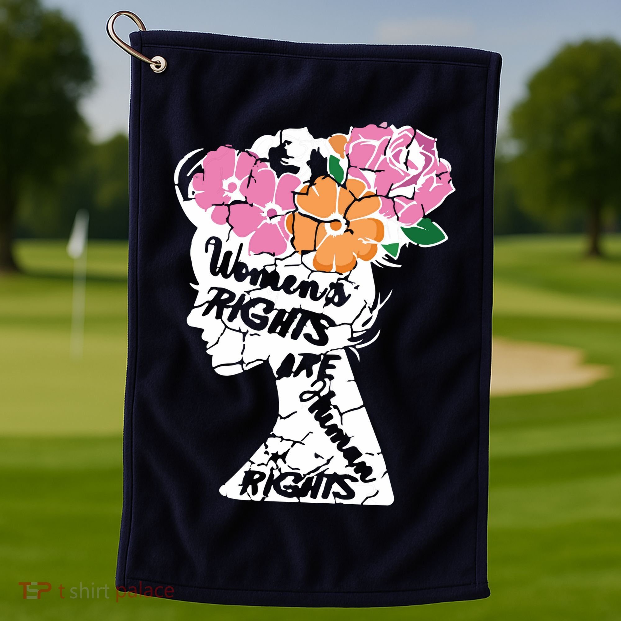 Women's Rights Are Human Rights Human Rights Advocate VNeck Golf Towel