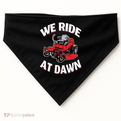 We Ride At Dawn Lawnmower USA-Made Doggie Bandana