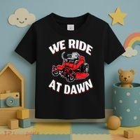 We Ride At Dawn Lawnmower Toddler T-Shirt thumb 3