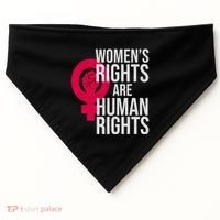 Women's Rights Are Human Rights Feminist USA-Made Doggie Bandana thumb 0