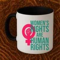 Women's Rights Are Human Rights Feminist Coffee Mug thumb 2