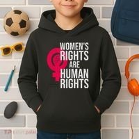 Women's Rights Are Human Rights Feminist Kids Hoodie thumb 2
