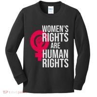 Women's Rights Are Human Rights Feminist Kids Long Sleeve Shirt thumb 0
