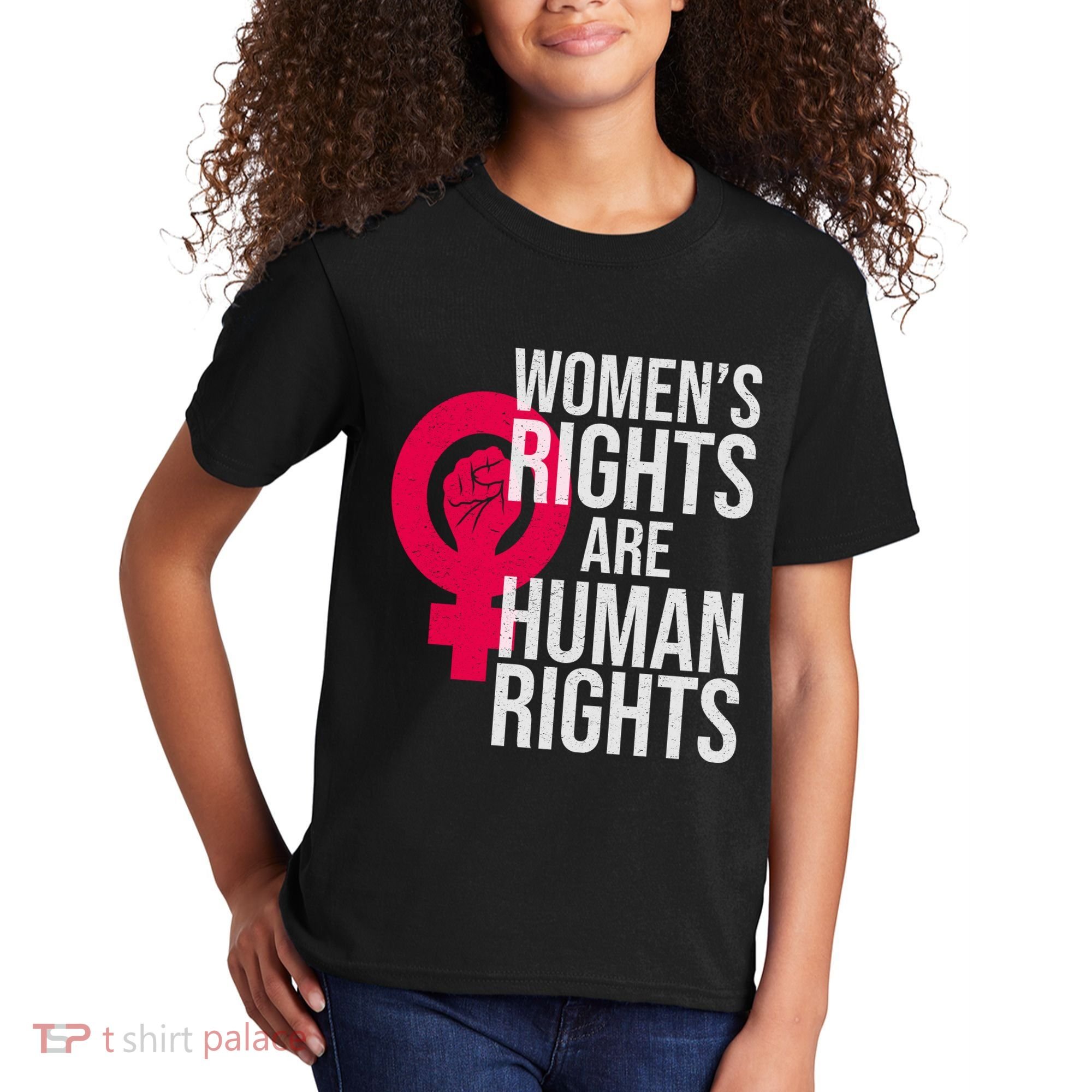 Women's Rights Are Human Rights Feminist Kids T-Shirt