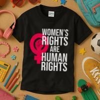Women's Rights Are Human Rights Feminist Kids T-Shirt thumb 3