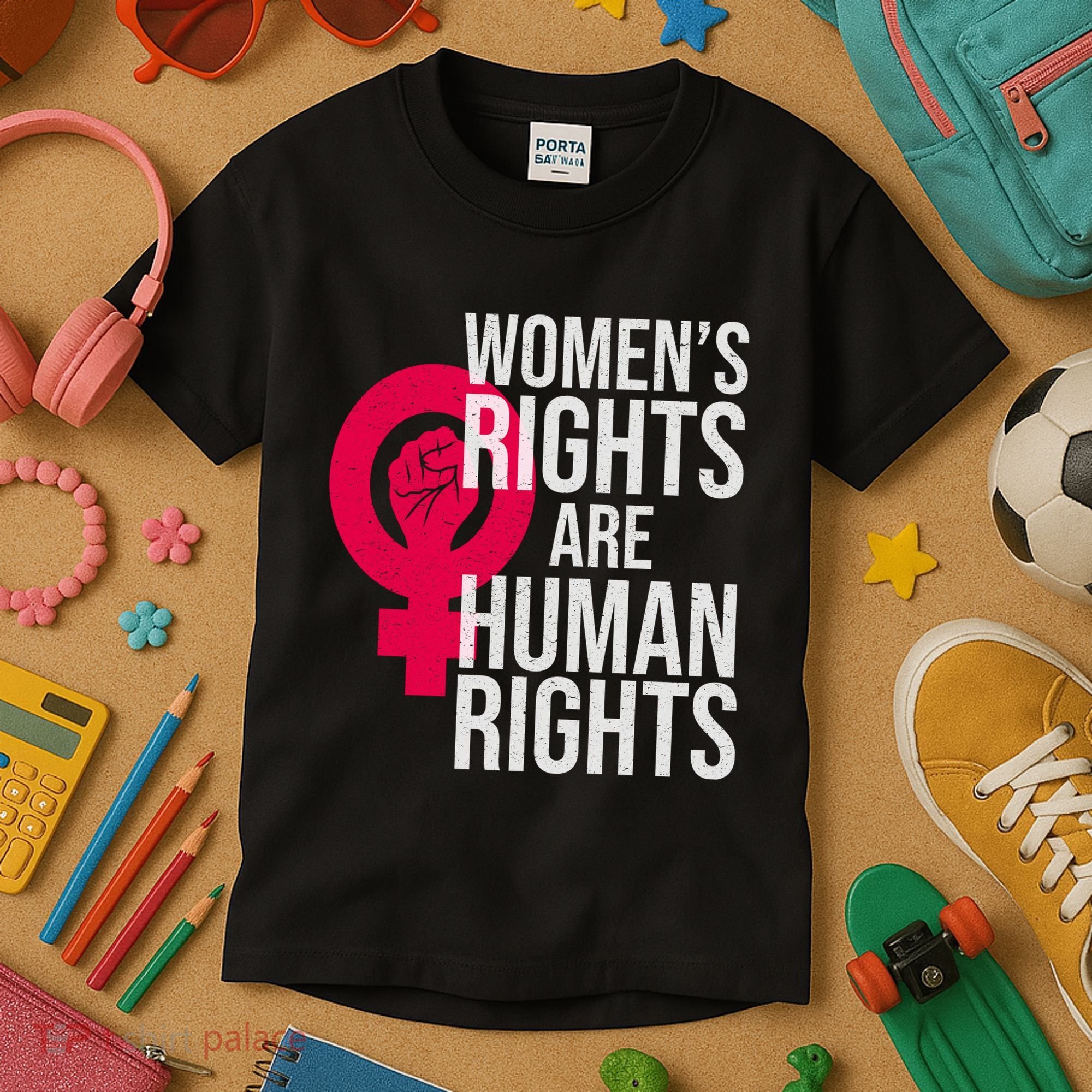 Women's Rights Are Human Rights Feminist Kids T-Shirt
