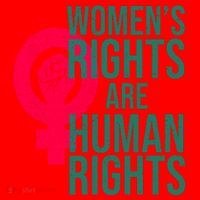 Women's Rights Are Human Rights Feminist Santa Hat thumb 1