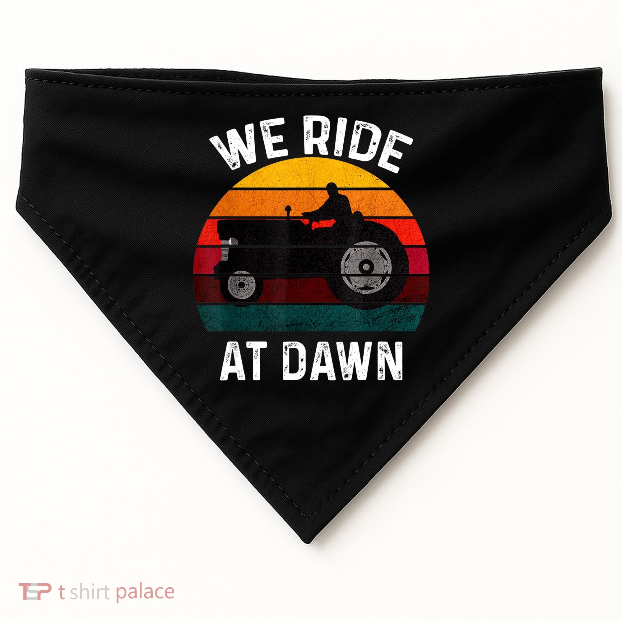 We Ride At Dawn Lawn Mower Lawn Mowing Dad Yard Work For Men USA-Made Doggie Bandana