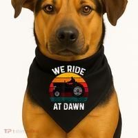 We Ride At Dawn Lawn Mower Lawn Mowing Dad Yard Work For Men USA-Made Doggie Bandana thumb 1