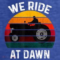 We Ride At Dawn Lawn Mower Lawn Mowing Dad Yard Work For Men Women's Hoodie thumb 2