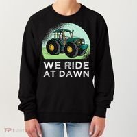 We Ride At Dawn Lawn Mower Lawn Mowing Funny Dad Women's Sweatshirt thumb 0