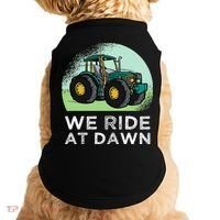 We Ride At Dawn Lawn Mower Lawn Mowing Funny Dad Doggie Tank thumb 0