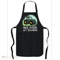We Ride At Dawn Lawn Mower Lawn Mowing Funny Dad Apron thumb 0