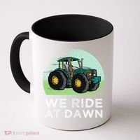 We Ride At Dawn Lawn Mower Lawn Mowing Funny Dad Coffee Mug thumb 0
