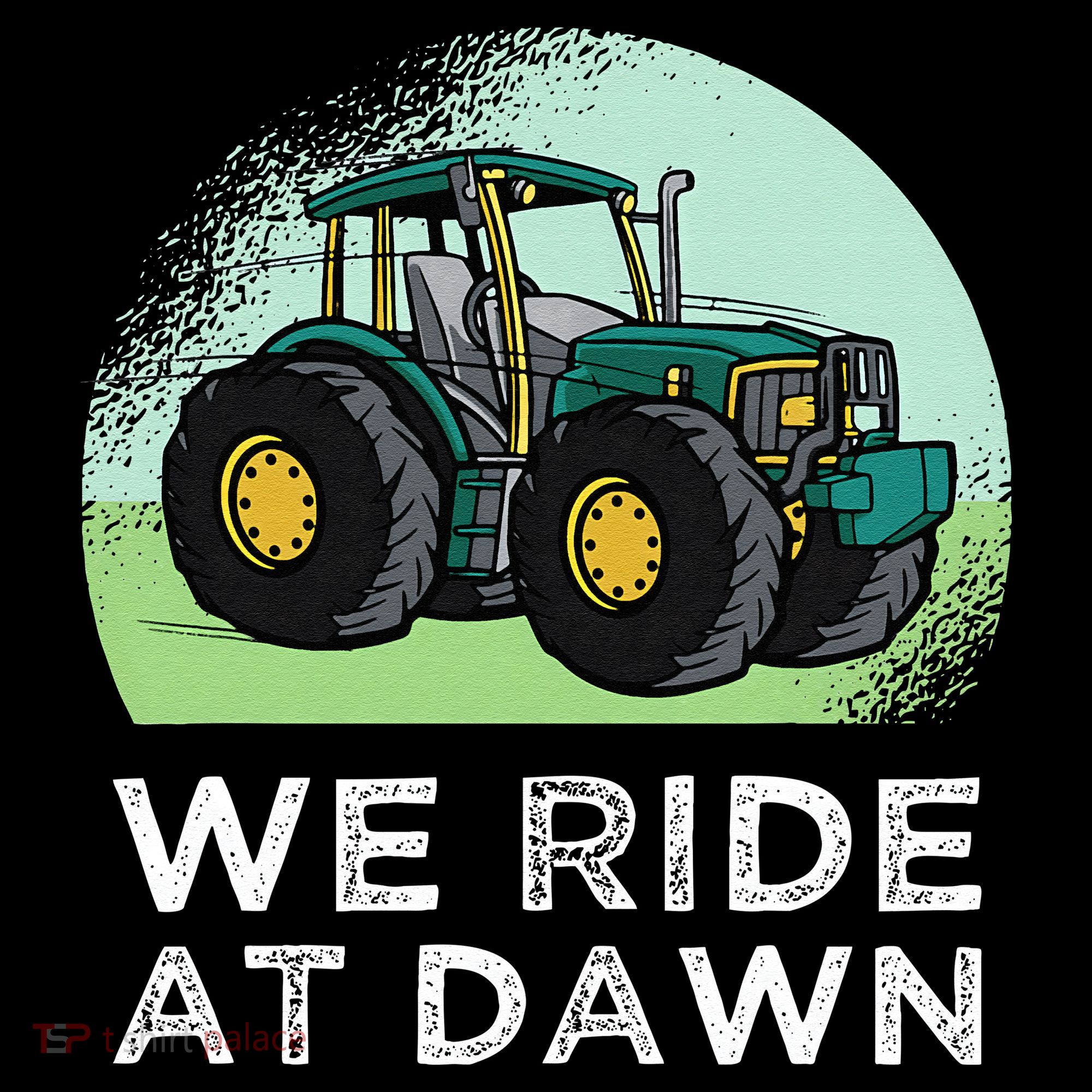 We Ride At Dawn Lawn Mower Lawn Mowing Funny Dad Coffee Mug