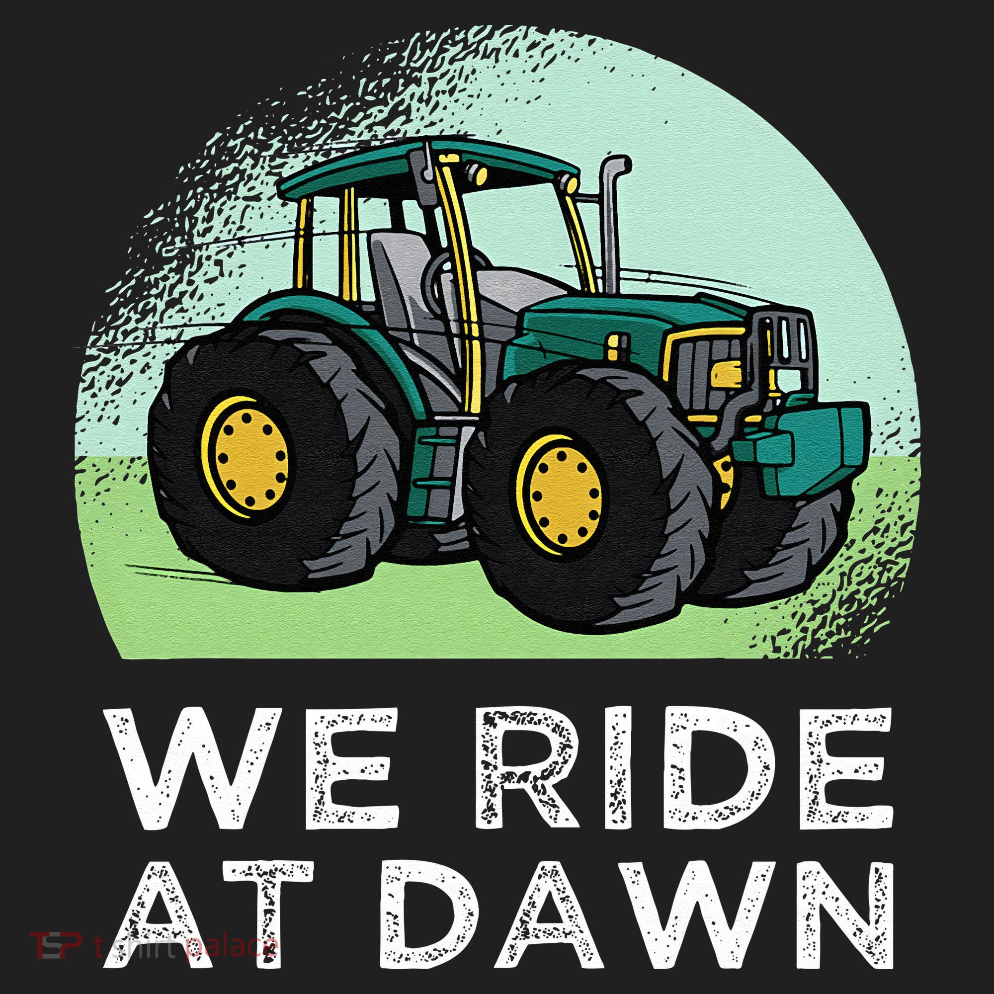 We Ride At Dawn Lawn Mower Lawn Mowing Funny Dad Beanie