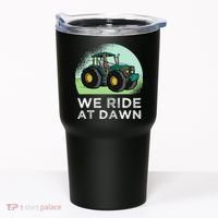 We Ride At Dawn Lawn Mower Lawn Mowing Funny Dad Tumbler thumb 0