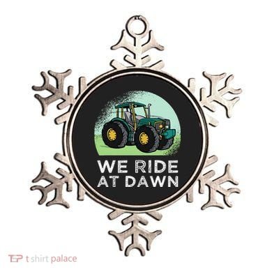 We Ride At Dawn Lawn Mower Lawn Mowing Funny Dad Ornament