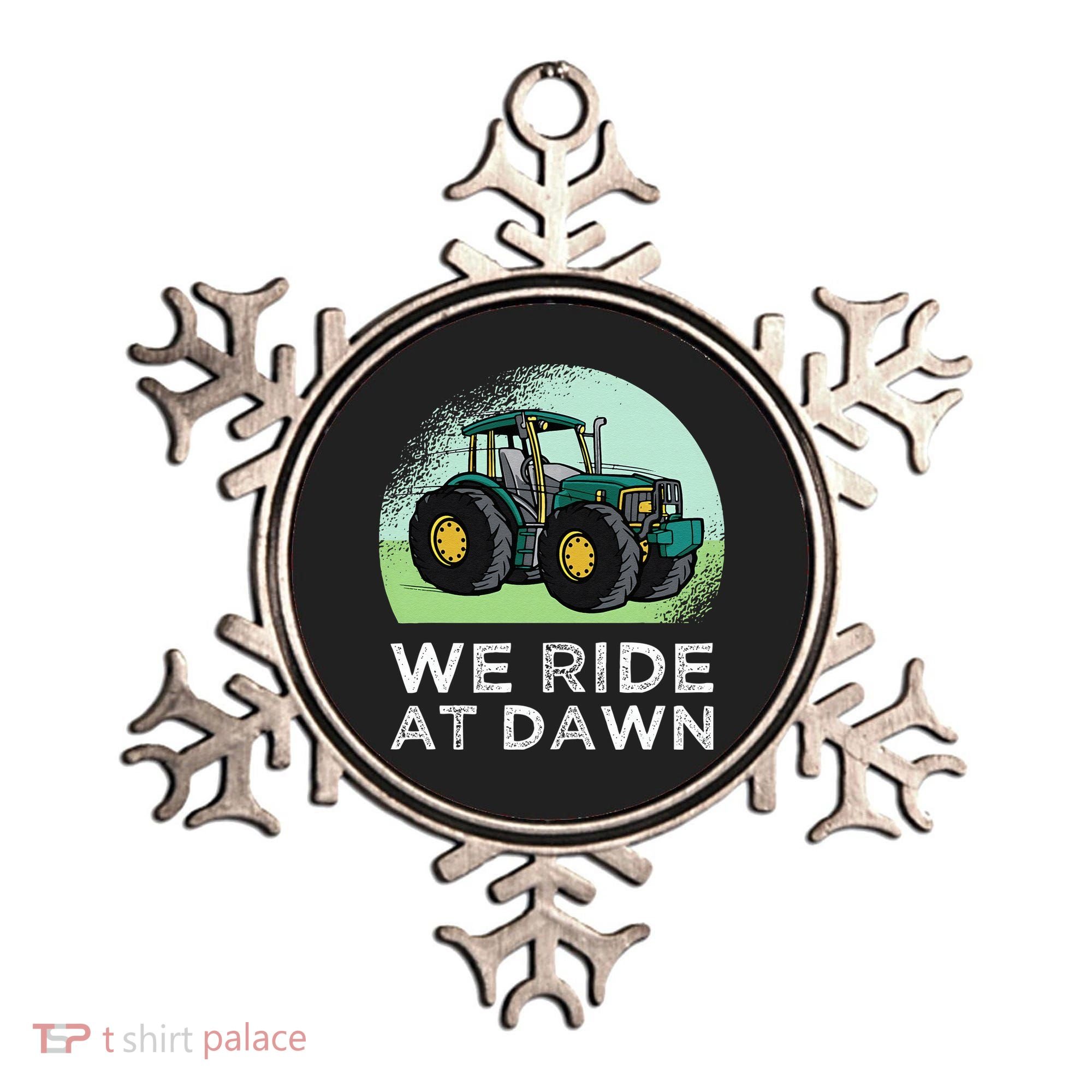 We Ride At Dawn Lawn Mower Lawn Mowing Funny Dad Ornament