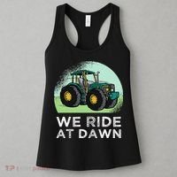 We Ride At Dawn Lawn Mower Lawn Mowing Funny Dad Women's Tank Top thumb 3