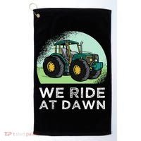 We Ride At Dawn Lawn Mower Lawn Mowing Funny Dad Golf Towel thumb 0